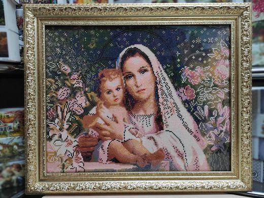 Купити Набір алмазної мозаїки 40х50 Діва Марія з Ісусом  в Україні