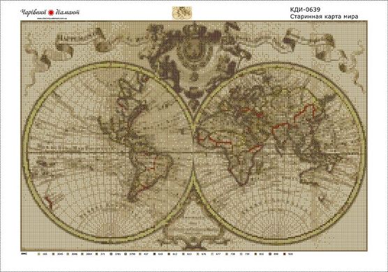 Купити Стародавня карта світу. Набір для алмазної вишивки квадратними камінчиками  в Україні