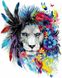 Картина розфарбування по цифрам Чарівний лев, Подарункова коробка, 40 х 50 см