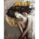 Дівчина з Птахами Малювання картин за номерами (без коробки) 40х50см з золотими фарбами, Без коробки, 40 х 50 см