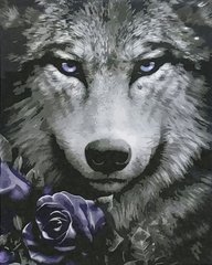 Купить Картина по номерам (без коробки) Волк и роза  в Украине