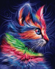 Купить Набор для рисования по цифрам Разноцветный котенок  в Украине