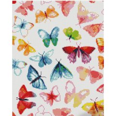 Купити Барвисті метелики 30х40 см (KB118) Набір для творчості алмазна картина  в Україні