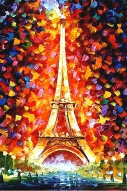 Купити Алмазна мозаїка на підрамнику маленька Париж, Ейфелева вежа  в Україні