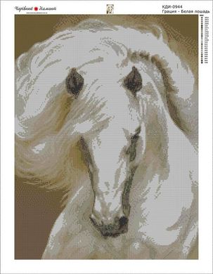 Купити Набір для діамантової вишивки Грація - Білий кінь  в Україні