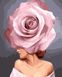 Цифровий живопис, картина без коробки Дівчина-троянда, Без коробки, 40 х 50 см