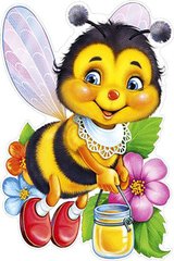 Купити Бджілка з медом. Набір для алмазної вишивки квадратними камінчиками  в Україні