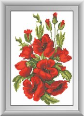 Купити 30474 Квітучі маки Набір алмазної мозаїки  в Україні