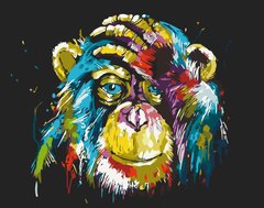 Купити Розмальовування по номерах картина Яскрава мавпа  в Україні