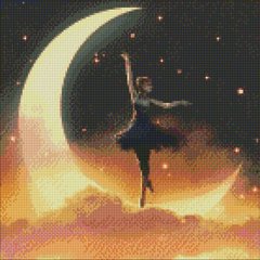 Купити Місячна принцеса Мозаїчна картина за номерами 40х40 см  в Україні