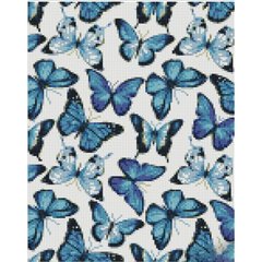 Купить Блакитні метелики 30х40 см (KB119) Набір для творчості алмазна картина  в Украине