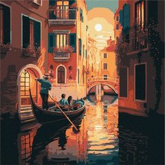 Купить Цифровая картина раскраска Романтика Венеции ©art_selena_ru  в Украине