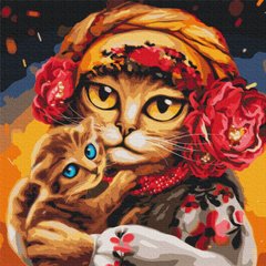 Купити Розфарбовування по номерах Родина котиків ©Маріанна Пащук (без коробки)  в Україні