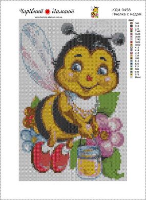 Купити Бджілка з медом. Набір для алмазної вишивки квадратними камінчиками  в Україні