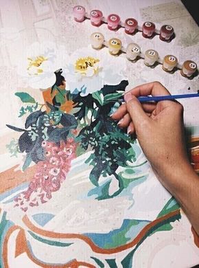 Купить Котенок в цветах Антистрес раскраска по цифрам без коробки  в Украине