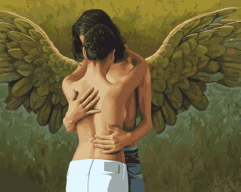 Купити Поцілунок ангела Полотно для малювання по цифрам  в Україні