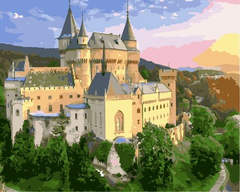 Купить Замок в Словакии Картина по номерам ТМ АртСтори  в Украине