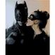 Алмазная мозаика круглые камушки с подрамником Бэтмен и женщина-кошка 40х50 см, Да, 40 x 50 см