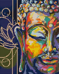 Купить Алмазная мозаика на подрамнике Радужный Будда  в Украине