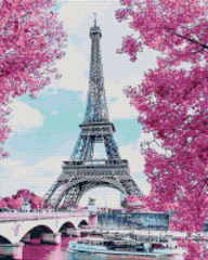 Купить Париж - Весна Алмазная мозаика, квадратные камни  в Украине