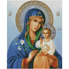 Купити Ікона Матері Божої Набір для алмазної мозаїки круглими камінчиками  в Україні