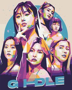 Купити K-Pop, Джи Айдл G Idle Картина за номерами на полотні 40 х 50 см  в Україні