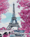 Париж - Весна Діамантова мозаїка На підрамнику, квадратні камінчики 30х40 см