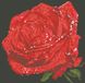 30525 Красная роза. Алмазная мозаика(квадратные, полная), Нет