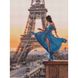 Дівчина в Парижі Діамантова картина по номерам круглими камінчиками, Так
