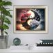 Інь-Янь Алмазна вишивка Квадратні стрази 40х50 см з голограмними відтінками