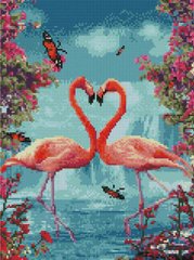 Купить Набор алмазной мозаики 30х40 Розовые фламинго  в Украине