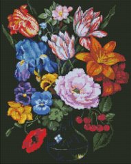 Купити Букет із вишнями ©kovtun_olga_art Мозаїчна картина за номерами 40х50 см  в Україні