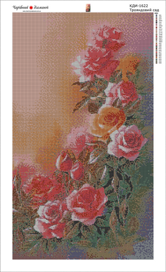 Купить Розовый сад Набор алмазной мозаики 70 х 40 см  в Украине