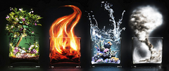 Купить Алмазная мозаика 5D Четыре стихии – Земля, Огонь, Вода, Воздух -2  в Украине