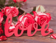 Купити Троянди любові. Розпис картин за номерами (без коробки)  в Україні