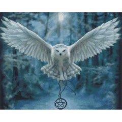 Купить Алмазная мозаика 40х50 см квадратными камушками Белая сова  в Украине