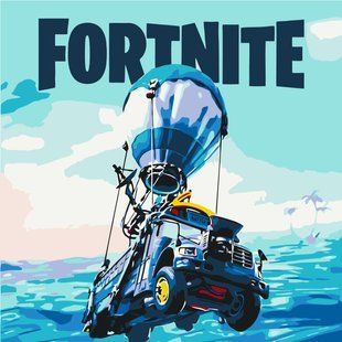 Купити Fortnite. Гра Фортнайт Картина за номерами на полотні 30 х 30 см  в Україні