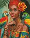Африканська модниця з голограмними стразами ©art_selena_uа Діамантова мозаїка круглими камінчиками На підрамнику 40х50 см