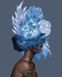 Дівчина з синіми квітами Живопис по цифрам 40 х 50 см, Без коробки, 40 х 50 см