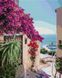Квітуча вуличка Греції Алмазна картина на підрамнику 40 х 50 см, Так, 40 x 50 см