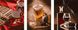 Малювання по цифрам Картина з трьох частин Коньяк і сигари, Подарункова коробка, Триптих 50 х 120 см