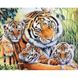 Тигриная семья Набор для алмазной картины На подрамнике 40х50, Да, 40 x 50 см