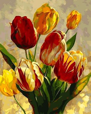 Купить Набор для рисования по цифрам Весенние тюльпаны  в Украине