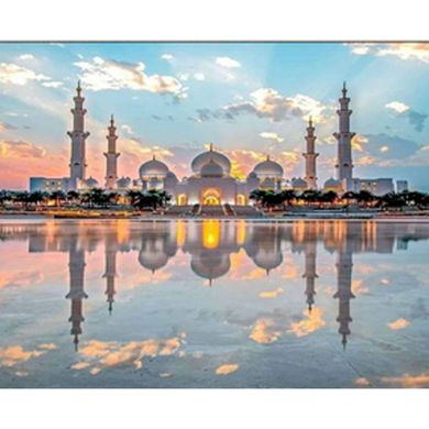 Купити Мечеть шейха Зайда Діамантова мозаїка На підрамнику 30х40 см  в Україні