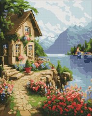 Купити Будиночок садівниці ©art_selena_ua Мозаїчна картина за номерами 40х50 см  в Україні