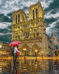 Купить Храм в центре Парижа Картина антистресс по номерам без коробки  в Украине