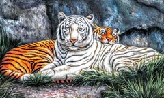 Купити Алмазна вишивка Тигри на відпочинку -2  в Україні