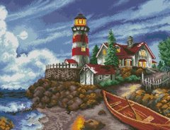 Купить Прибрежный маяк Картина алмазами по номерам  в Украине
