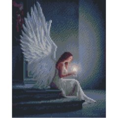 Купить Девушка-ангел Алмазная мозаика круглыми камушками 30х40см  в Украине