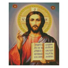 Купити Ікона Ісус Христос Набір для алмазної мозаїки круглими камінчиками  в Україні